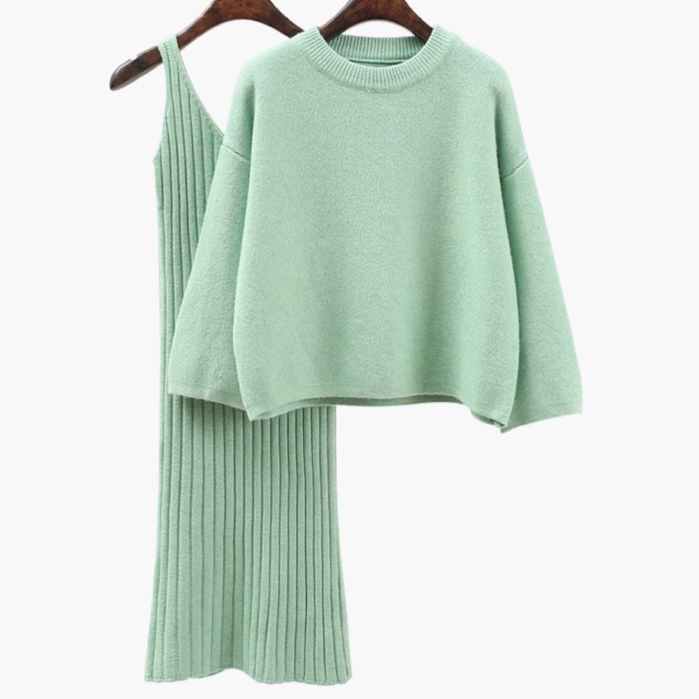 Dress with sweater.